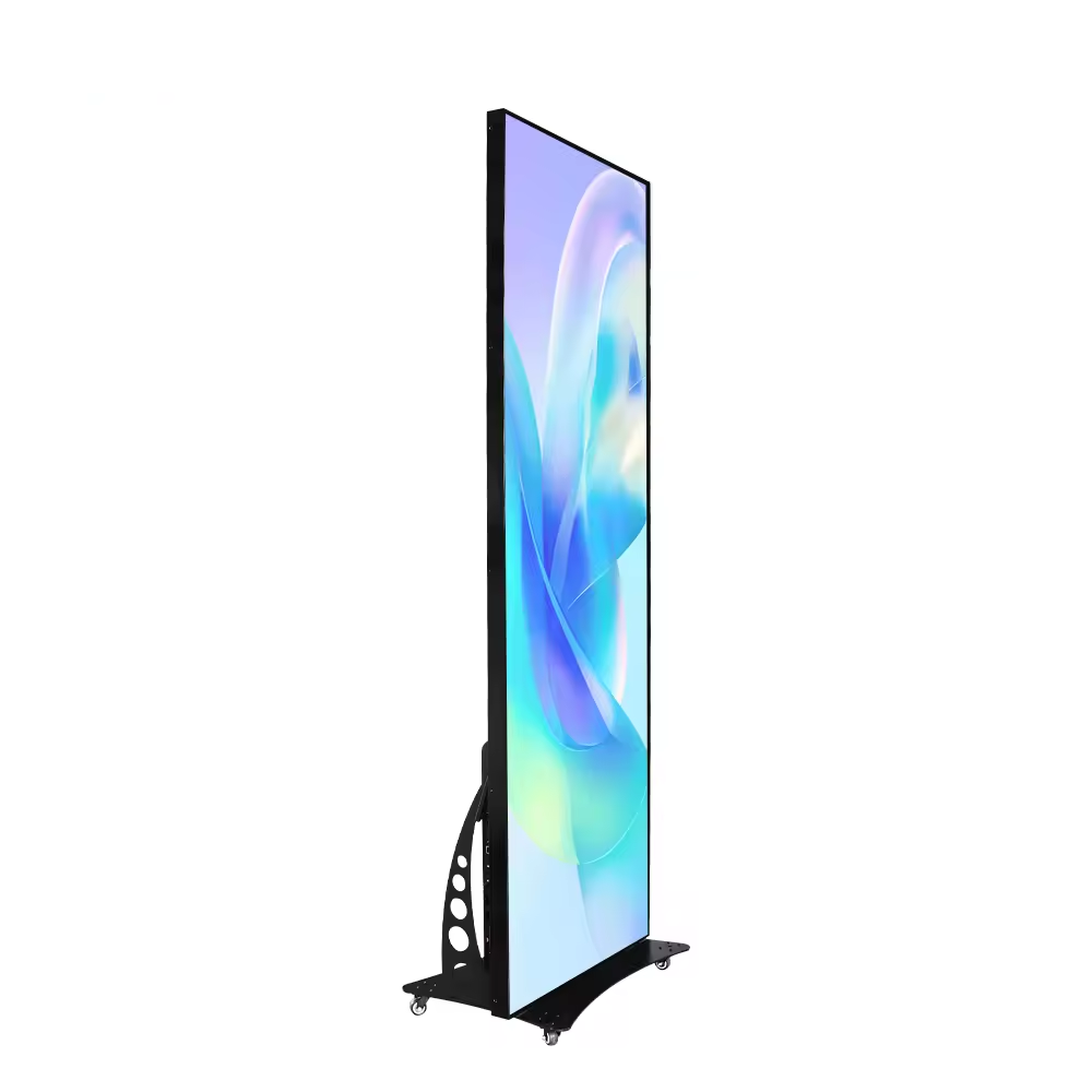 P2 Flooring Standing Move Smart Digital Video Advertising Screen LED Poster Display