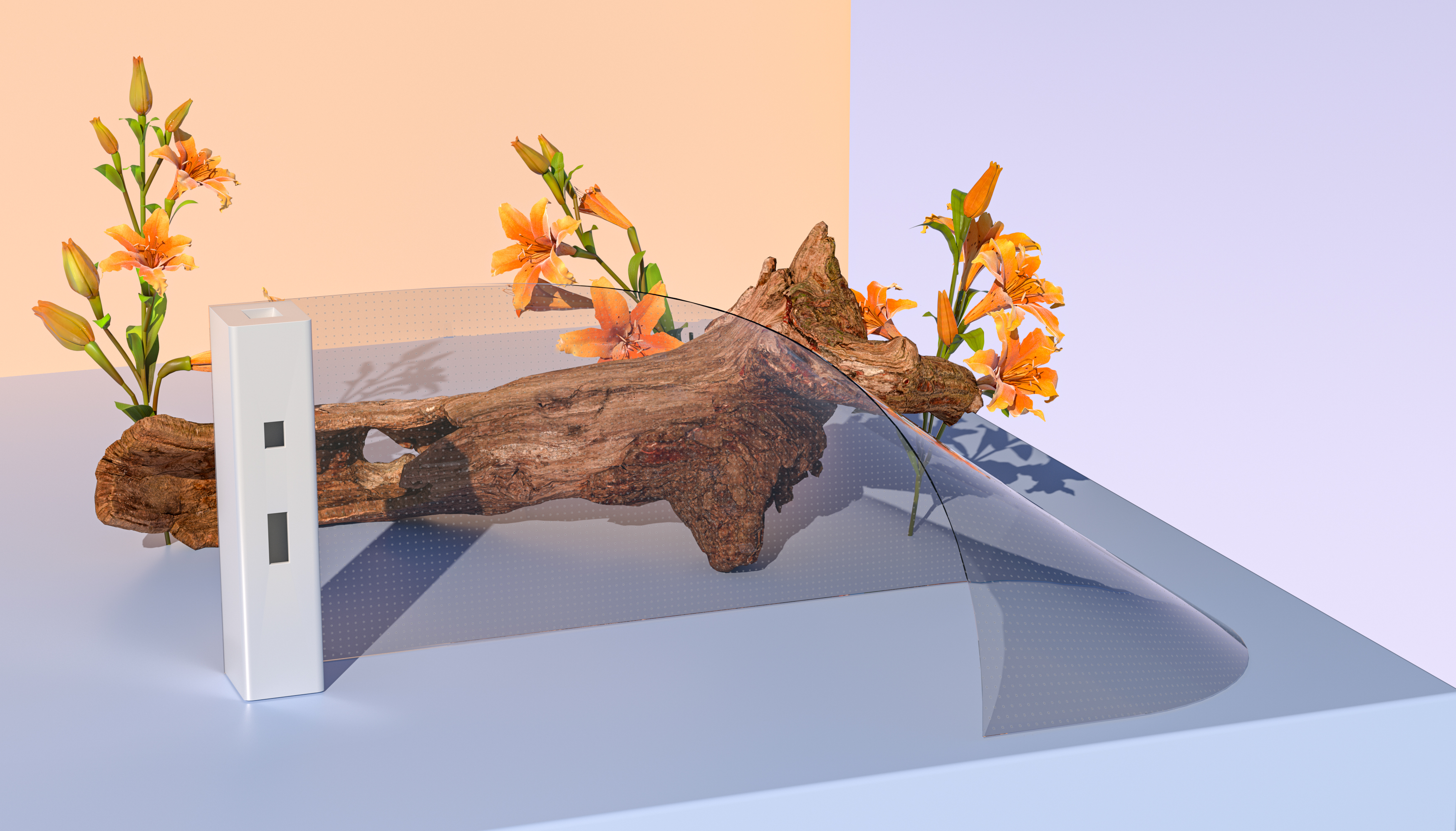 1mm Transparent LED Display Flexible Crystal Film Screen